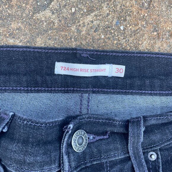 724 High Rise Slim Straight Crop Ripped Women's Jeans - Picture 3 of 7